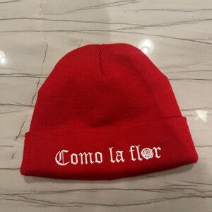 Como La Flor Red Beanie Hat Selena merchandise